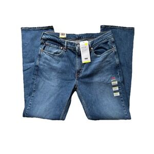 Levi's 514 Jeans Mens 34 X4 Blue Stretch Straight Leg Flex Performance WaterLess